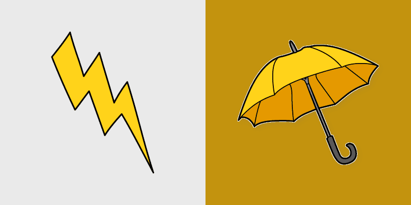 Lightning Umbrella custom cursor pack preview for Chrome, Edge and Windows