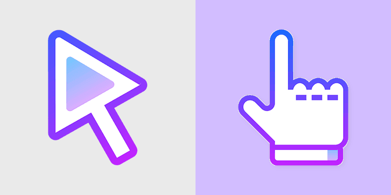 Neon Sparkle custom cursor pack preview for Chrome, Edge and Windows