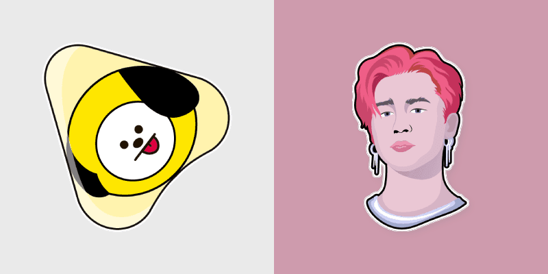 Cute Jimin custom cursor pack preview for Chrome, Edge and Windows