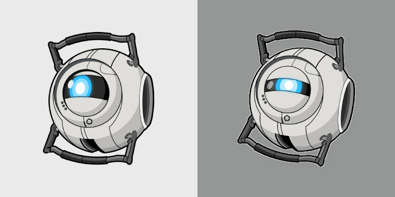 Portal Wheatley custom cursor pack preview for Chrome, Edge and Windows