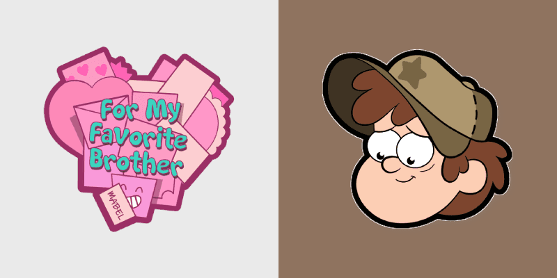 Dipper & Valentine custom cursor pack preview for Chrome, Edge and Windows