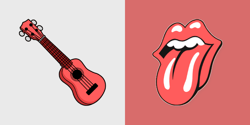 Ukulele Rolling Stone custom cursor pack preview for Chrome, Edge and Windows