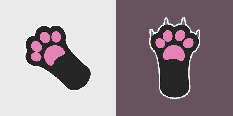Feline Paw custom cursor pack preview for Chrome, Edge and Windows