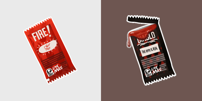 Taco Bell Sauce custom cursor pack preview for Chrome, Edge and Windows