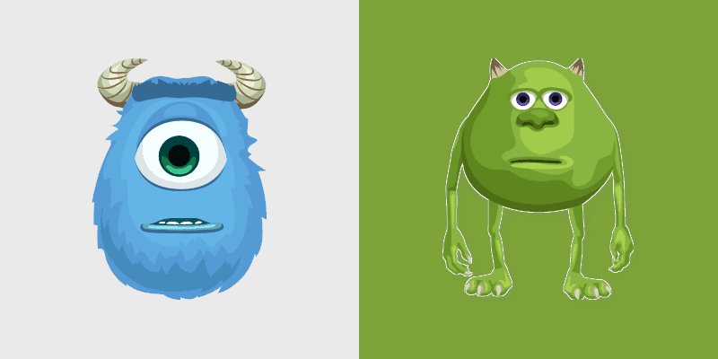 Monsters Inc Face Swap custom cursor pack preview for Chrome, Edge and Windows