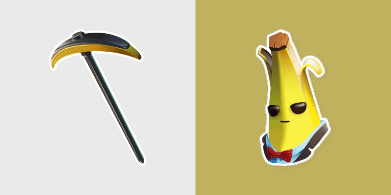 Agent Peely Bananaxe custom cursor pack preview for Chrome, Edge and Windows