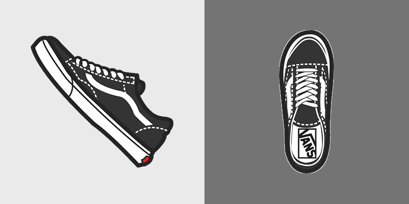Vans Old Skool custom cursor pack preview for Chrome, Edge and Windows