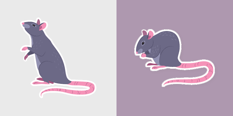 Pet Rat custom cursor pack preview for Chrome, Edge and Windows