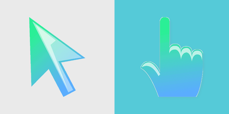 Glow Pack custom cursor pack preview for Chrome, Edge and Windows