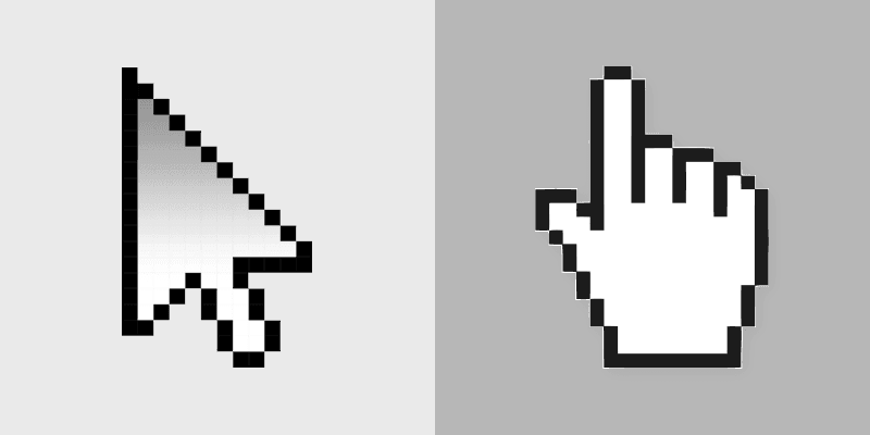 Classic Grey custom cursor pack preview for Chrome, Edge and Windows