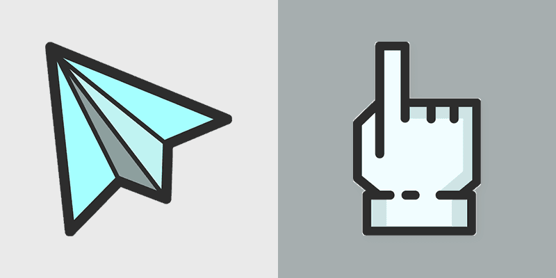 Paper Plane Delight custom cursor pack preview for Chrome, Edge and Windows