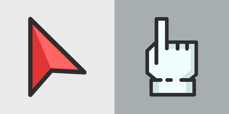 Radiant Red custom cursor pack preview for Chrome, Edge and Windows