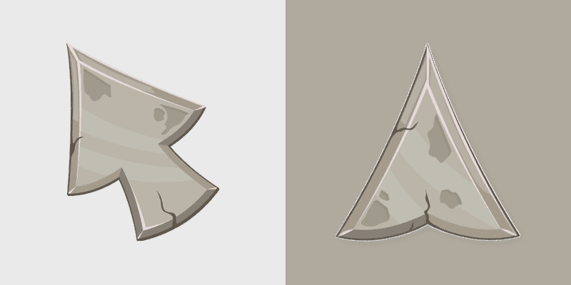 Stone custom cursor pack preview for Chrome, Edge and Windows