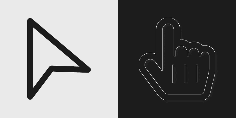 Modern Cute custom cursor pack preview for Chrome, Edge and Windows