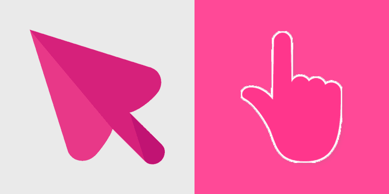 Neon Pink & Purple custom cursor collection preview