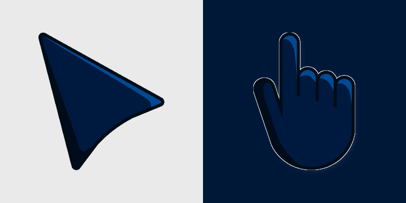 Color Blue & Cyan custom cursor collection preview