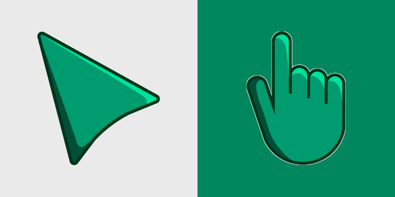 Color Green & Lime custom cursor collection preview