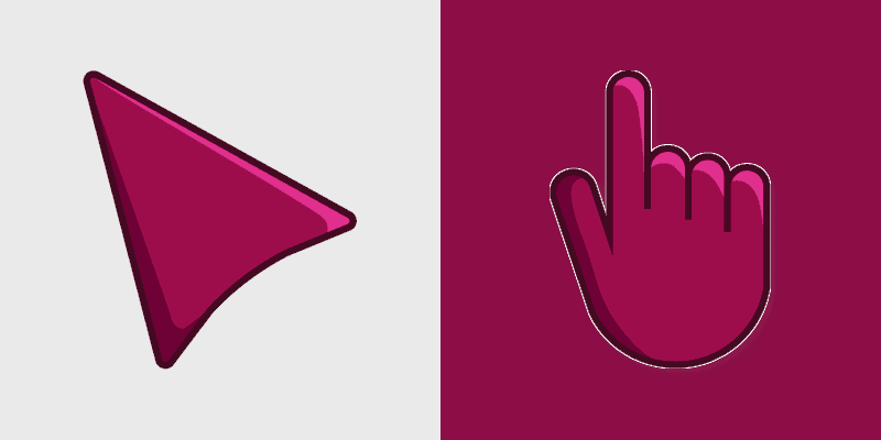 Elegant Maroon custom cursor pack preview for Chrome, Edge and Windows