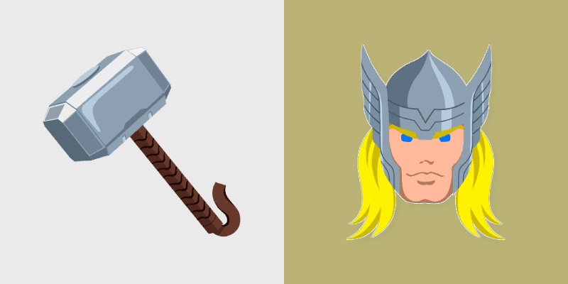 Thor Mighty custom cursor pack preview for Chrome, Edge and Windows