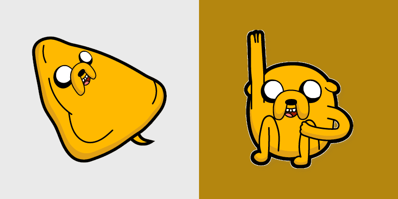 Jake the Dog custom cursor pack preview for Chrome, Edge and Windows