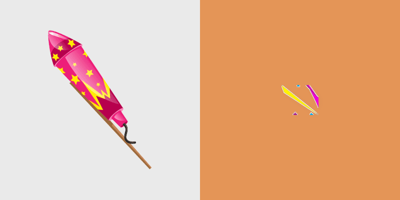 Firework Rocket custom cursor pack preview for Chrome, Edge and Windows