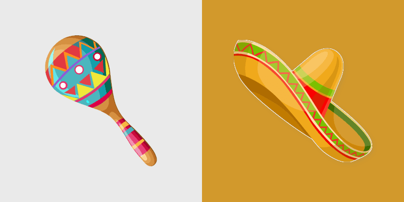 Mexican Maracas custom cursor pack preview for Chrome, Edge and Windows
