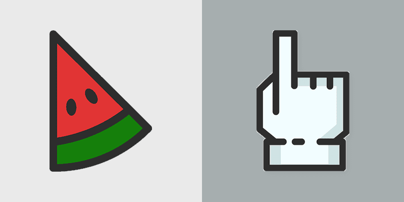 Watermelon custom cursor pack preview for Chrome, Edge and Windows