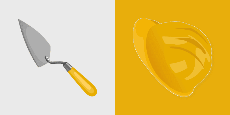 Builder Hard Hat custom cursor pack preview for Chrome, Edge and Windows