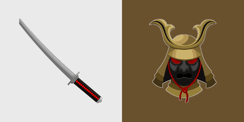 Samurai Katana custom cursor pack preview for Chrome, Edge and Windows