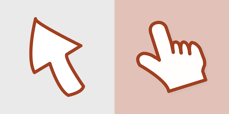 Vibrant Cute custom cursor pack preview for Chrome, Edge and Windows