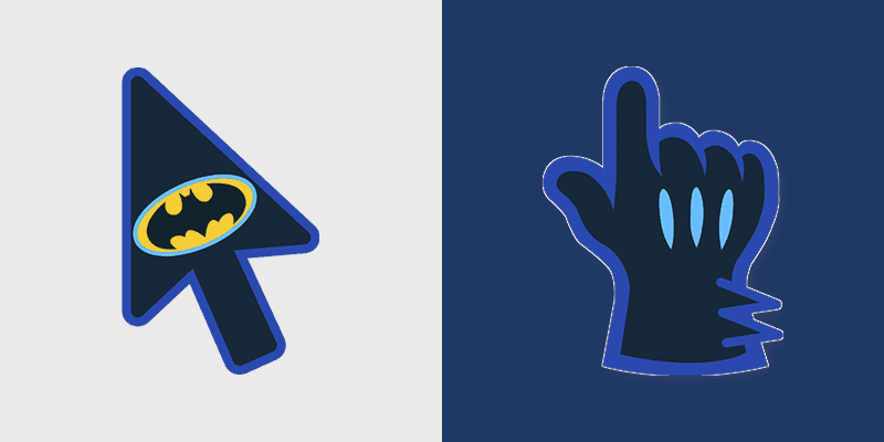 Classic Batman custom cursor pack preview for Chrome, Edge and Windows