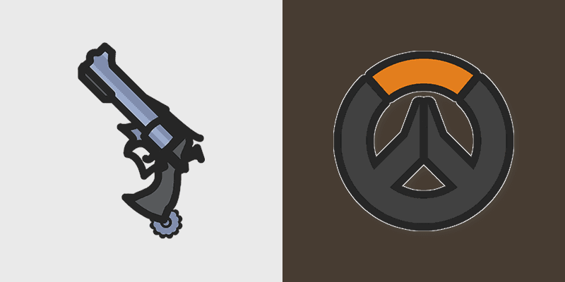 McCree Peacekeeper custom cursor pack preview for Chrome, Edge and Windows