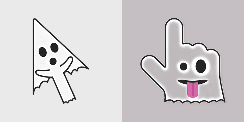 Ghost Emoji custom cursor pack preview for Chrome, Edge and Windows