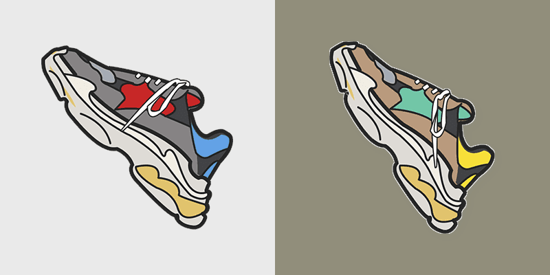 Balenciaga Triple S custom cursor pack preview for Chrome, Edge and Windows