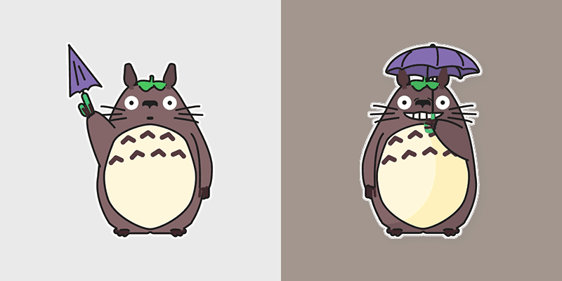 Totoro custom cursor pack preview for Chrome, Edge and Windows