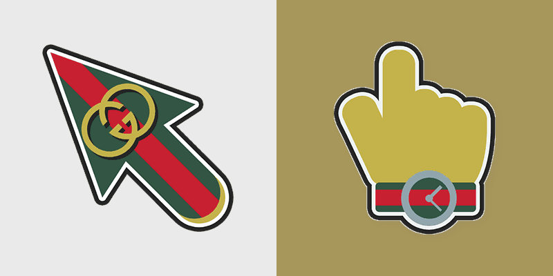 Gucci Essentials custom cursor pack preview for Chrome, Edge and Windows