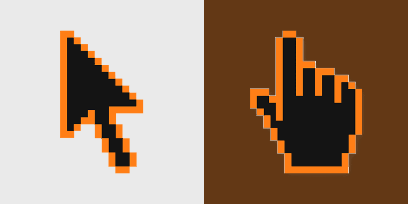 Pixel Mastery custom cursor pack preview for Chrome, Edge and Windows