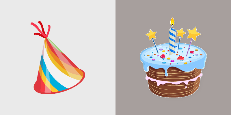 Birthday Party custom cursor pack preview for Chrome, Edge and Windows