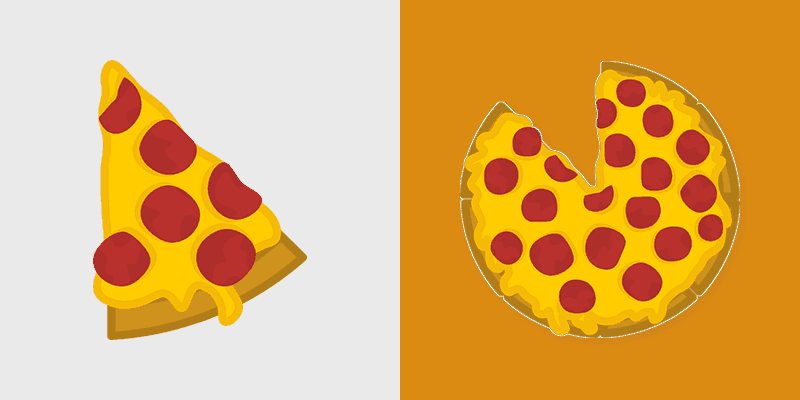 Pepperoni Pizza custom cursor pack preview for Chrome, Edge and Windows