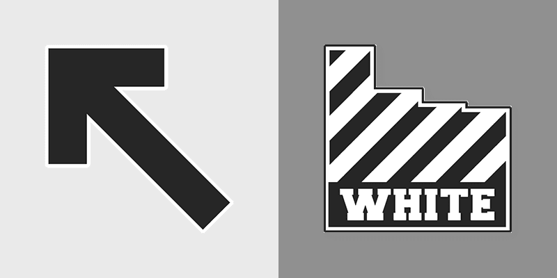 Off-White Arrow custom cursor pack preview for Chrome, Edge and Windows