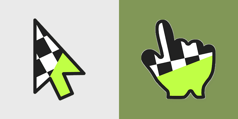 Color Pixels Green & Yellow custom cursor collection preview