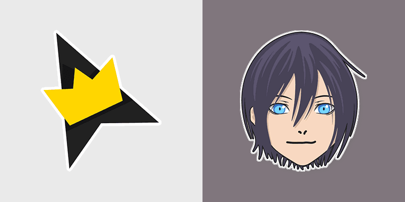 Noragami Yato Crown custom cursor pack preview for Chrome, Edge and Windows