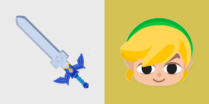 Toon Link Sword custom cursor pack preview for Chrome, Edge and Windows