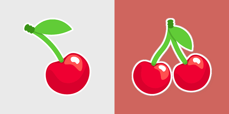 Cute Cherry custom cursor pack preview for Chrome, Edge and Windows
