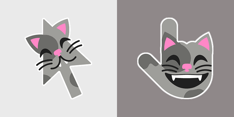 Kitty Cat custom cursor pack preview for Chrome, Edge and Windows