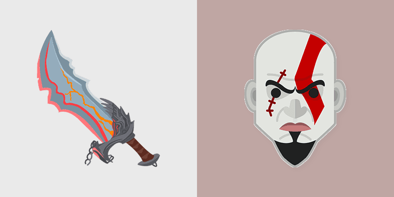 Kratos Chaos Blades custom cursor pack preview for Chrome, Edge and Windows