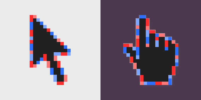 Pixel Art Retro custom cursor pack preview for Chrome, Edge and Windows