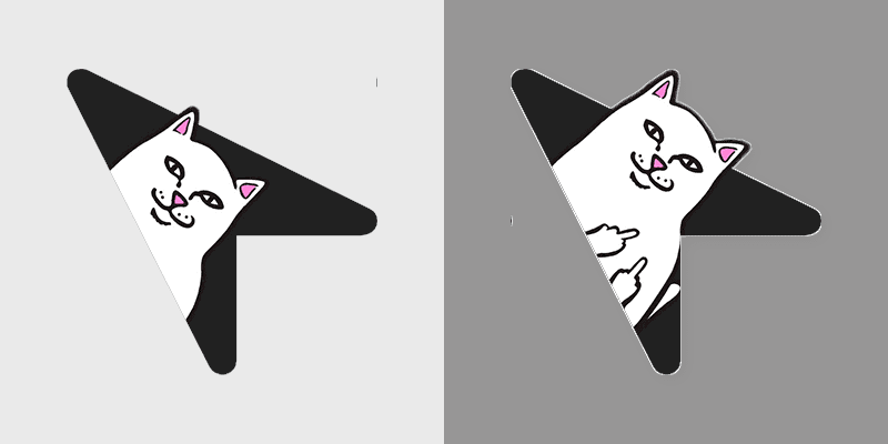 Nermal Black Charm custom cursor pack preview for Chrome, Edge and Windows