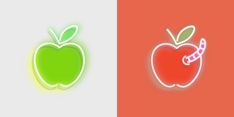 Apple Worm custom cursor pack preview for Chrome, Edge and Windows
