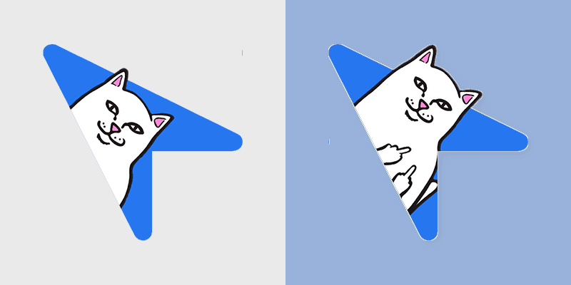 Nermal Blue custom cursor pack preview for Chrome, Edge and Windows